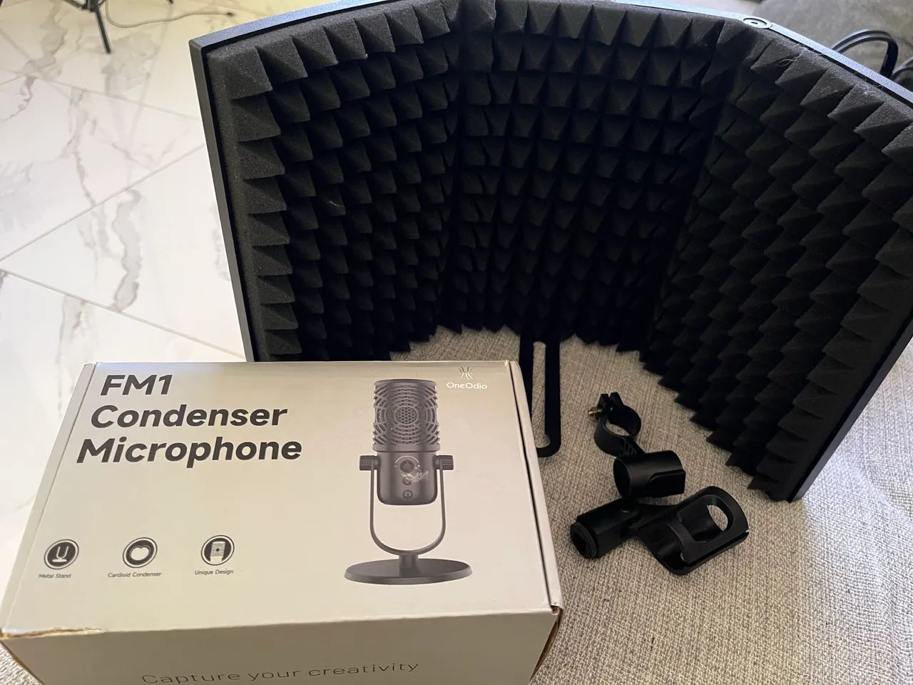 Kit microfone condensador + acessorios 