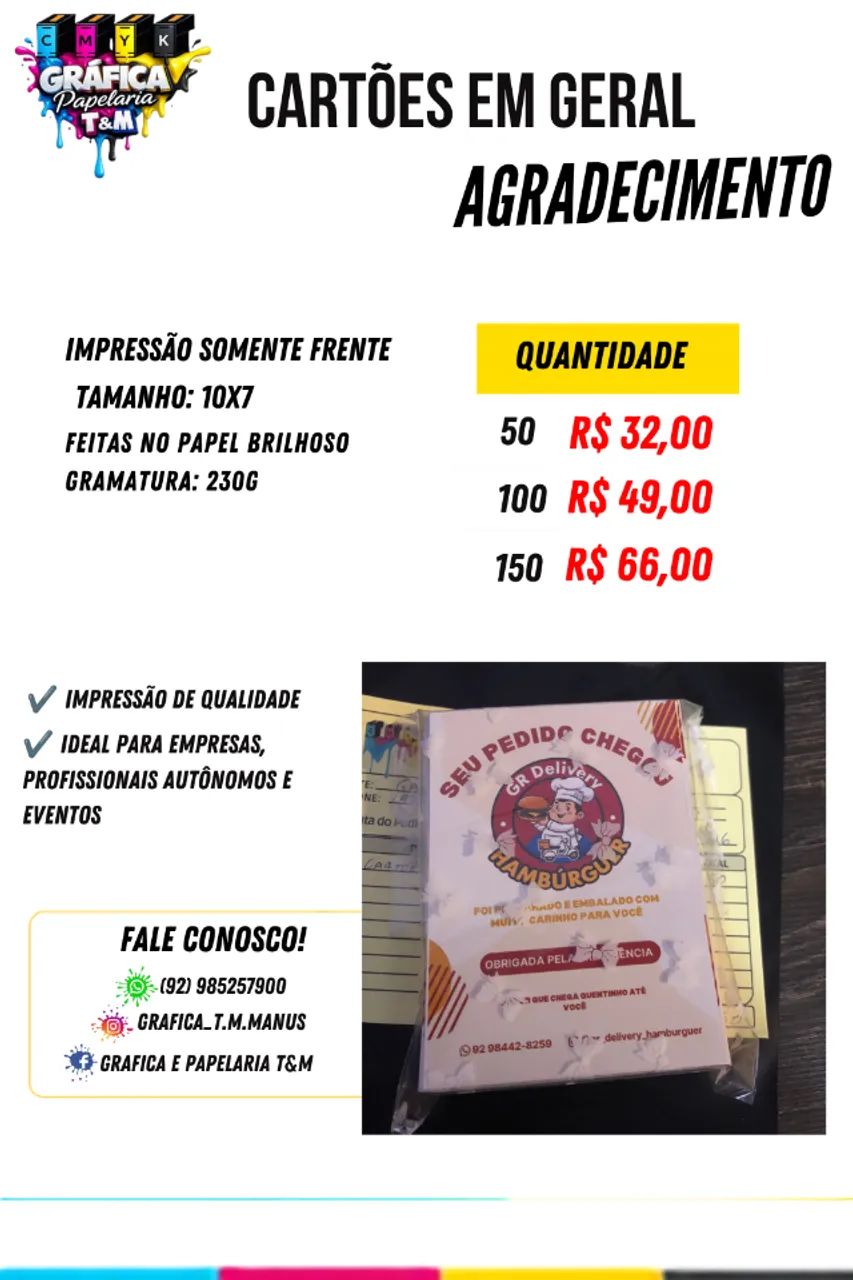 cartões de serviços e de agradecimento - Foto 2