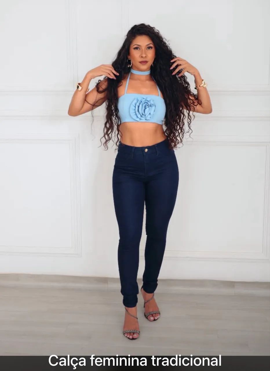 ? CALÇA FEMININA SKINNY COM ELASTANO