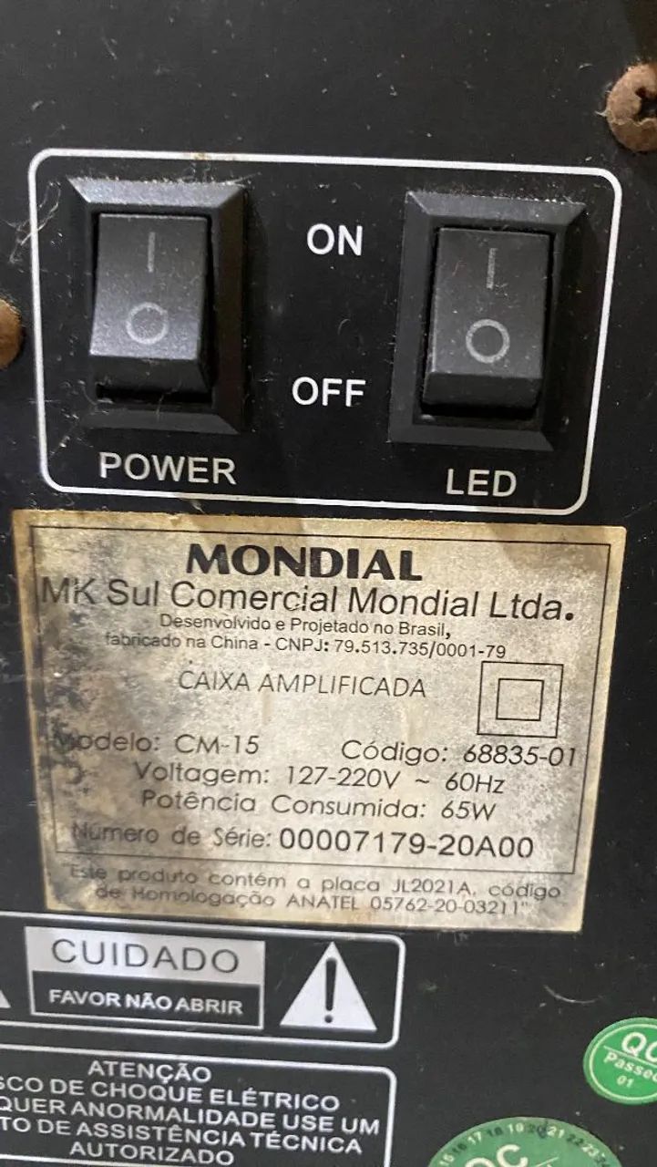 Caixa Amplificada Mondial Connect Power II CM-550 - Bluetooth - USB/SD - 12" - Foto 4