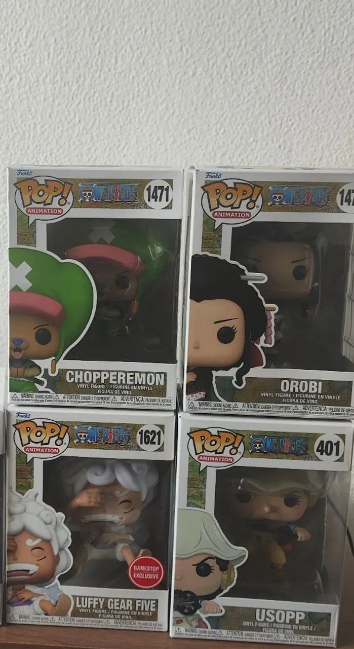 Funko Pop One Piece Conjunto 4 unidades Usopp/Orobi/Luffy/Chopperemon