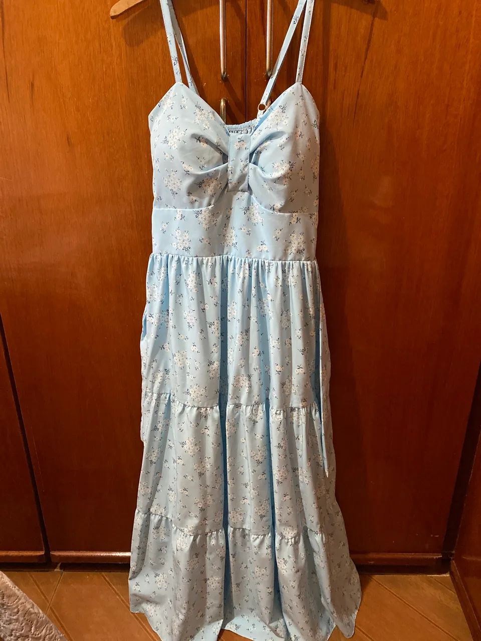 Vestido azul floral