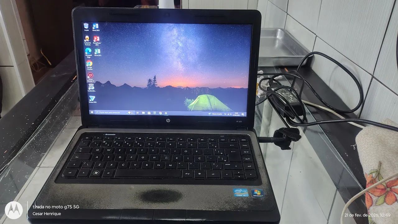 Notebook HP Intel core i3 6GB SSD 256