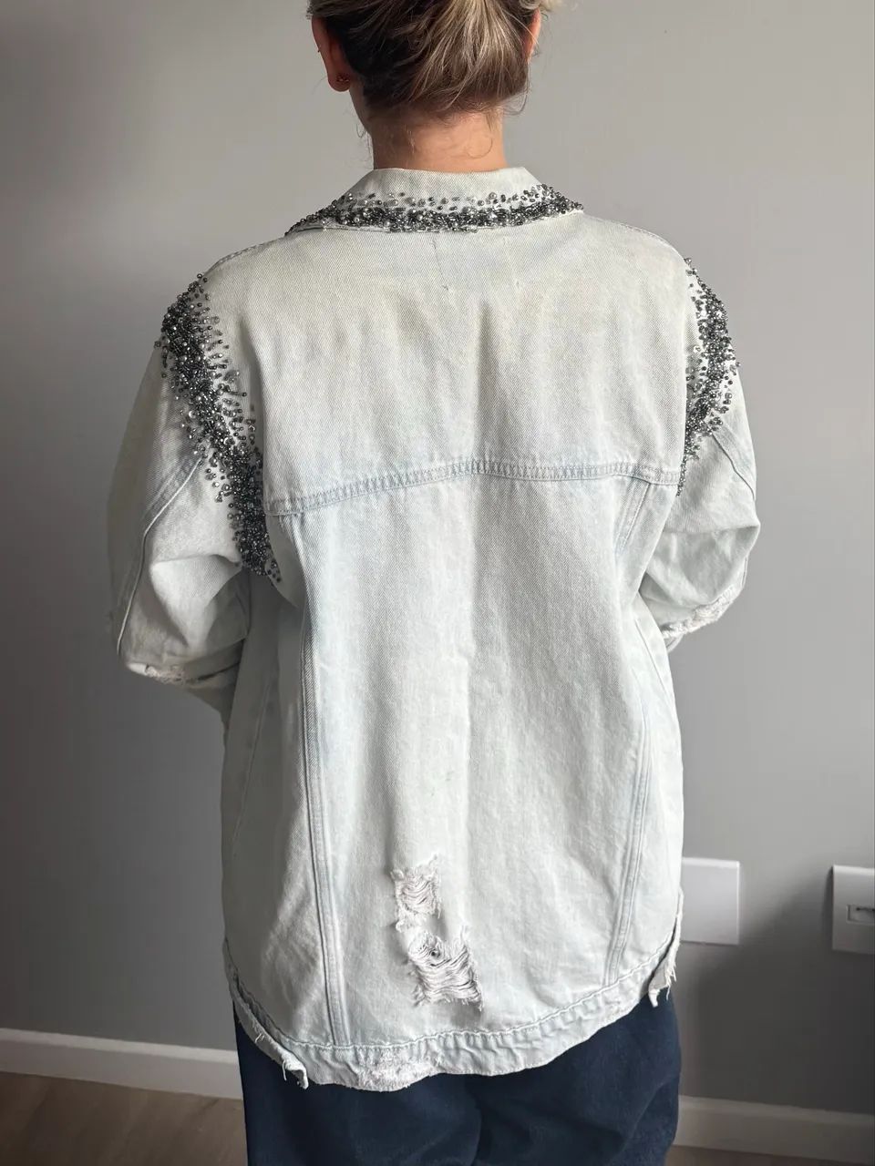 jaqueta jeans feminina charth oversized - Foto 4