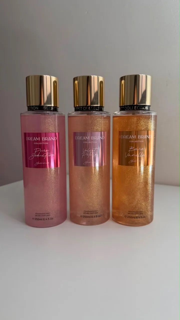 Vendo body splash com glitter