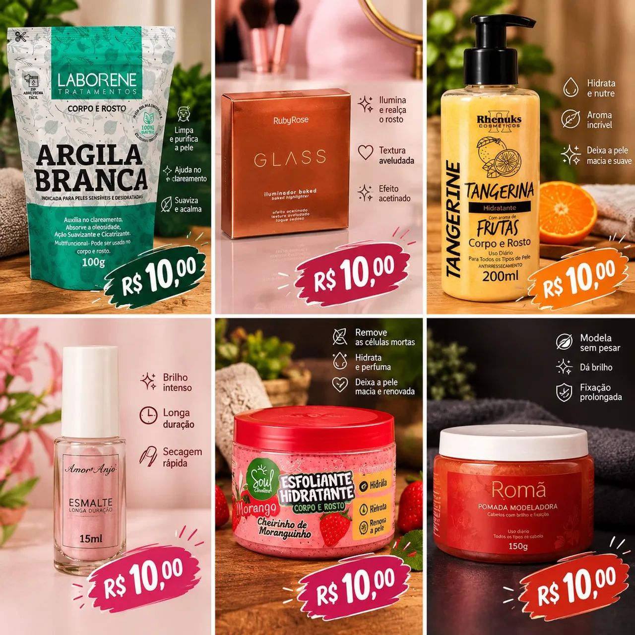 Produtos de beleza e cosméticos 
