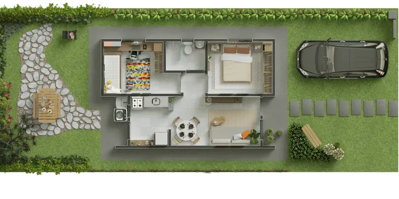 PLANTA 45m²