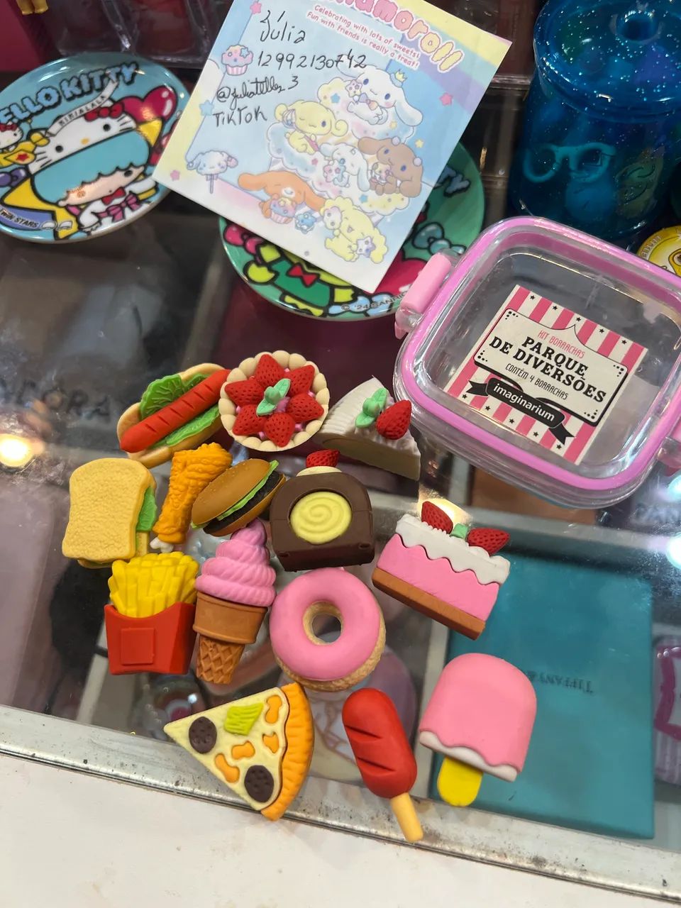 Kit borrachas de comidinhas 