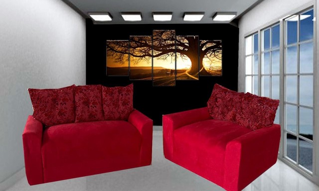Sala sofá conjunto 2x3 lugares - Foto 5