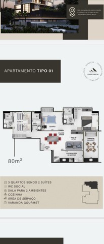 Apartamento para venda tem 80 metros quadrados com 3 quartos em Bessa - João Pessoa - Para - Foto 2
