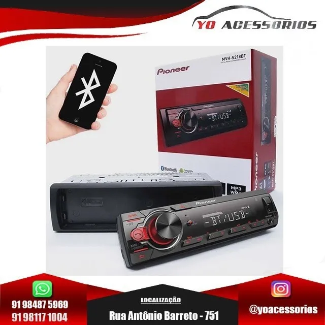 Pioneer MVH-S18BT Bluetooth Usb Auxiliar