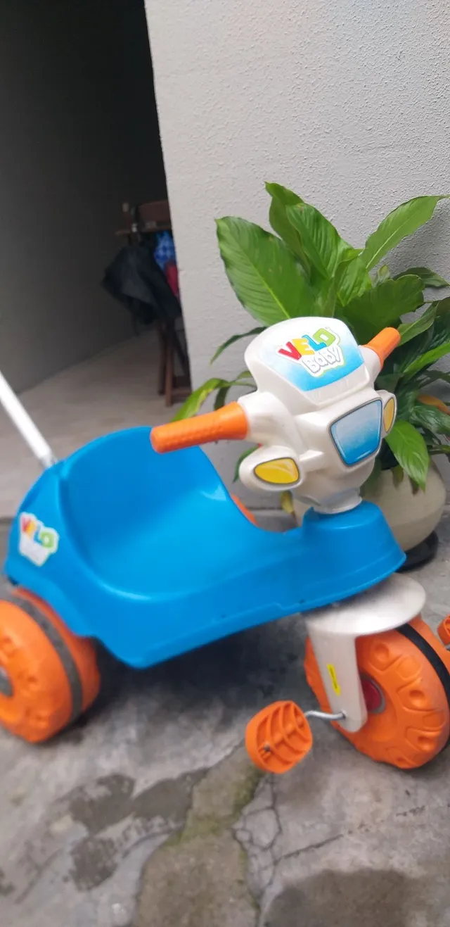 Motoca Infantil Triciclo Cachorrinho C/ Haste Empurrar Bebê