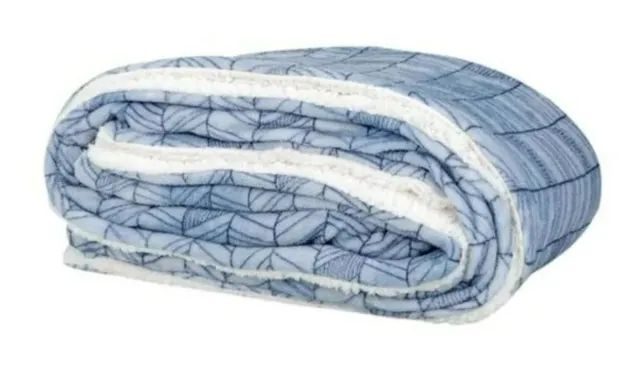 Cobredom Queen Sherpa Venice Azul 350g - Home Basics - Foto 2