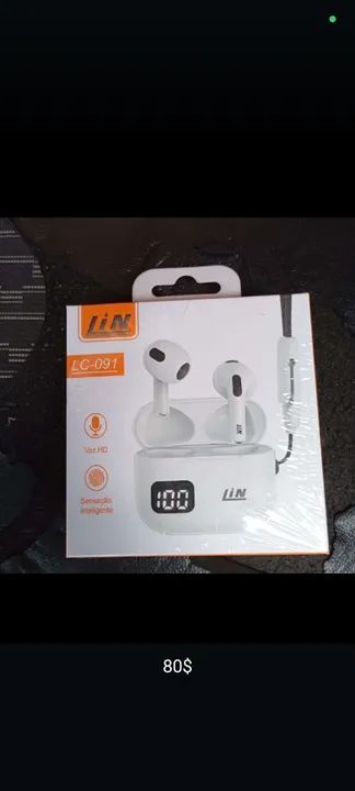 Fone de Ouvido Bluetooth com Display Digital - Lin LC-091
