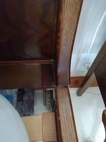 Cama trenó de carvalho americano - queen. Visto em Porto Belo, SC. - Foto 5