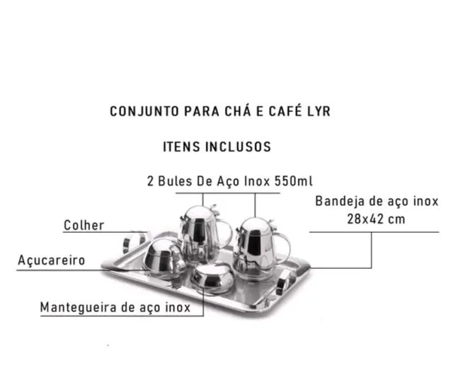 Conjunto 6 peças para servir chá e cafe - Foto 5