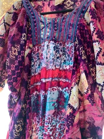 Vestido com estampa indiana  - tamanho único/ ou G - Foto 5