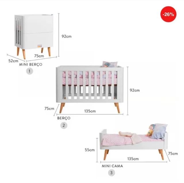 Berço 3 X 1  - Foto 3