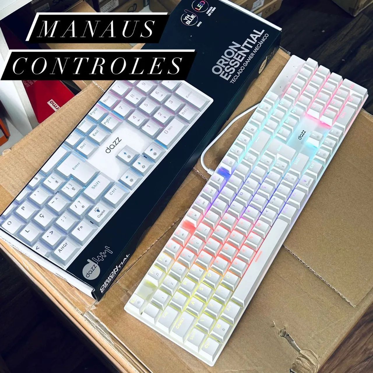 Teclado Mecânico branco Switch YHBLUE - Foto 4