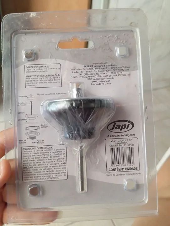 Válvula para Lavatório Universal 1'' Japi - Foto 2