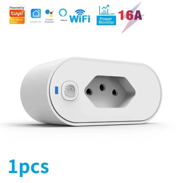 Adaptador de soquete Tuya WiFi, controle Smart Life - COD 1186