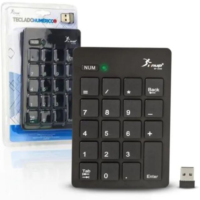 Teclado Numérico Sem Fio USB Wireless 20 Teclas - Foto 5