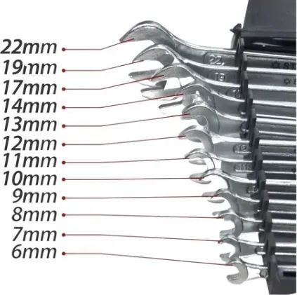 ** Kit / Jogo de Chaves Combinadas Staffer 6 mm a 22 MM 12 Peças Ferramentas  z176 ** - Foto 5