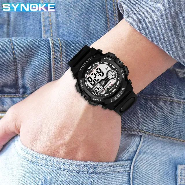 Synoke-relógio digital masculino, à prova d'água, à prova de quedas e choque, multifuncion - Foto 4