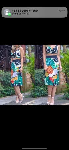 Saia reta estampada  - Foto 2