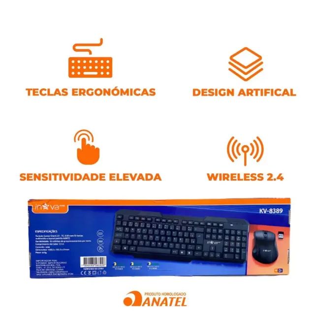 Teclado e Mouse Pc Notebook Computador