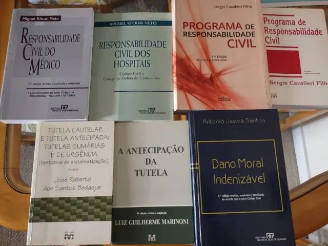 Livros de Direito - Responsabilidade Médica/Hospitais - Dano Moral - Respons. Civil  e Tut
