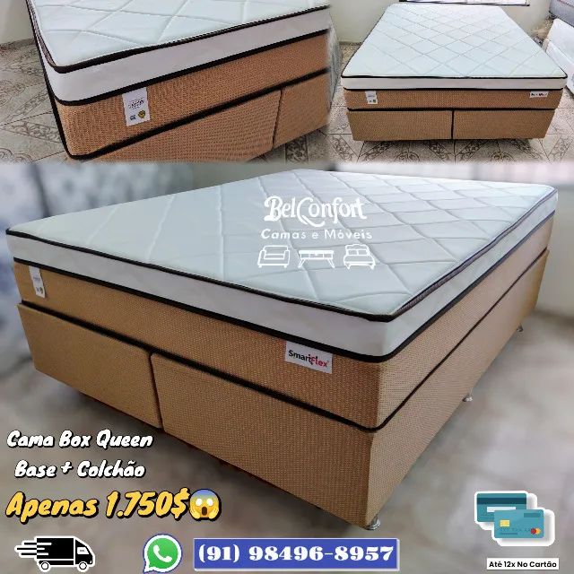 CAMA BOX QUEEN MOLAS ENSACADAS 