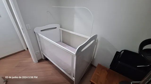 Berço + colchão impermeavel + mosquiteiro - Foto 5
