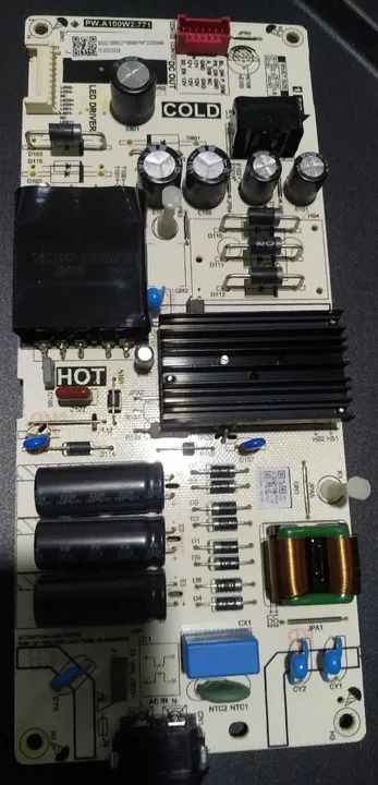 Placa Fonte TV TCL 50P635<br><br> Pw.A100w2.771 - Foto 2