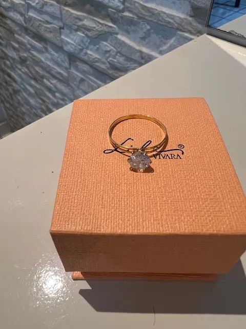 anel solitario em ouro 18k - Foto 2