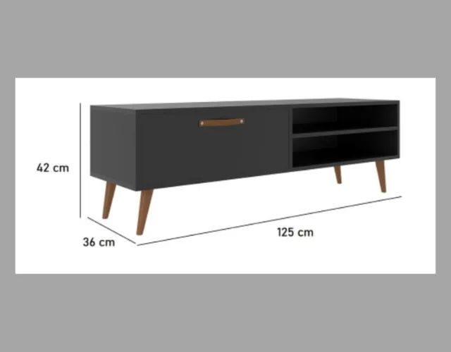 Rack Bancada para TV de ATÉ 55" Polegadas 1 Porta e 1 Prateleira  (ENTREGAS EM ATÉ 24h) - Foto 3