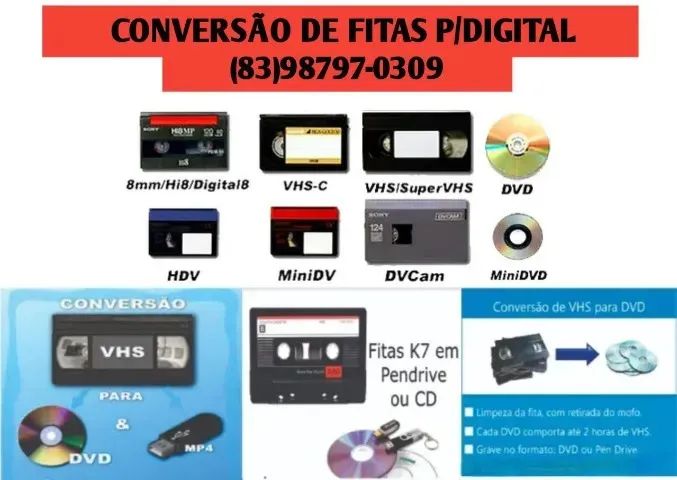 Transferimos Fitas Antigas Para Mídias Atuais<<<