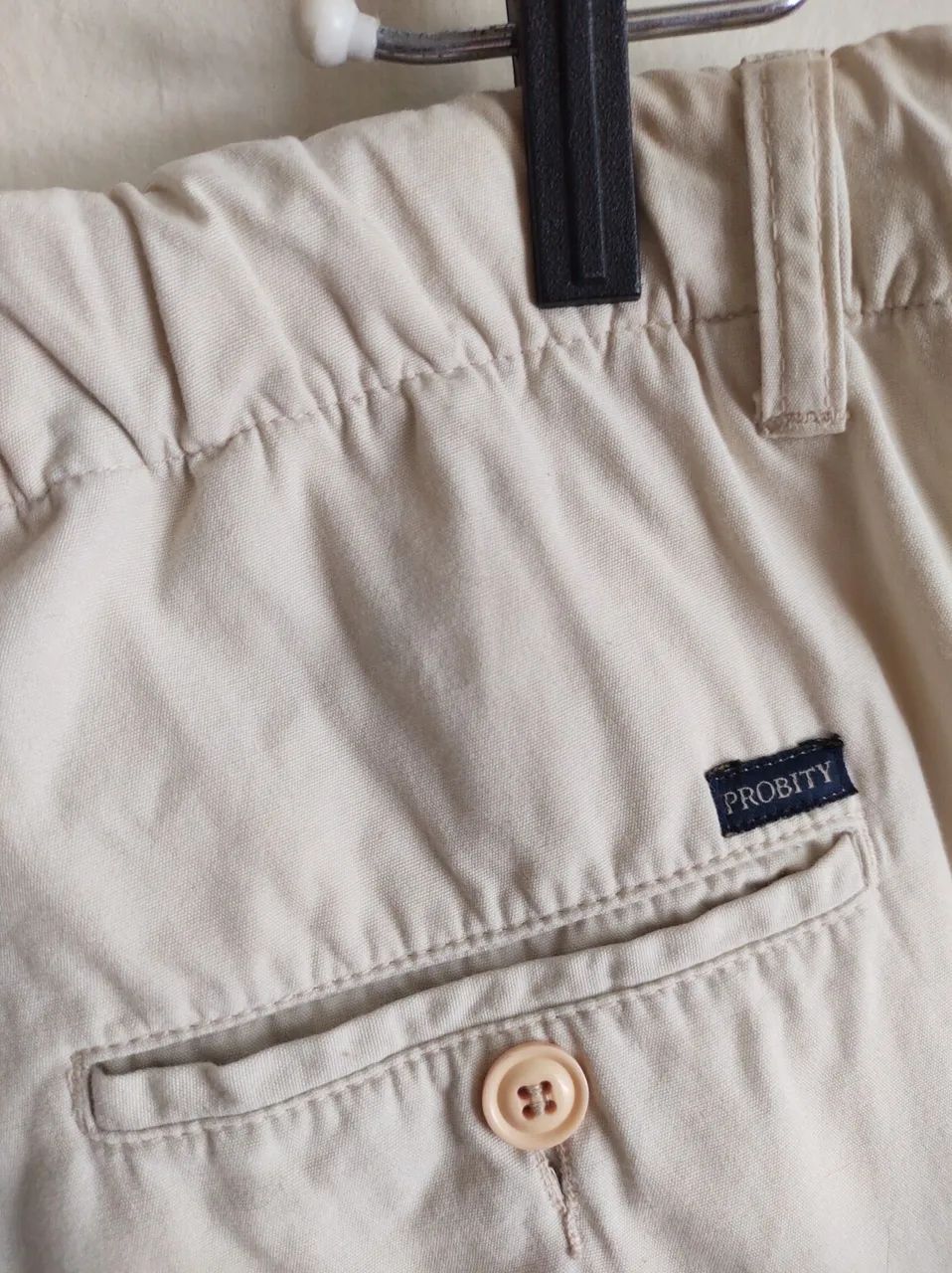 calça bolso creme tamanho GG veste 48  - Foto 6