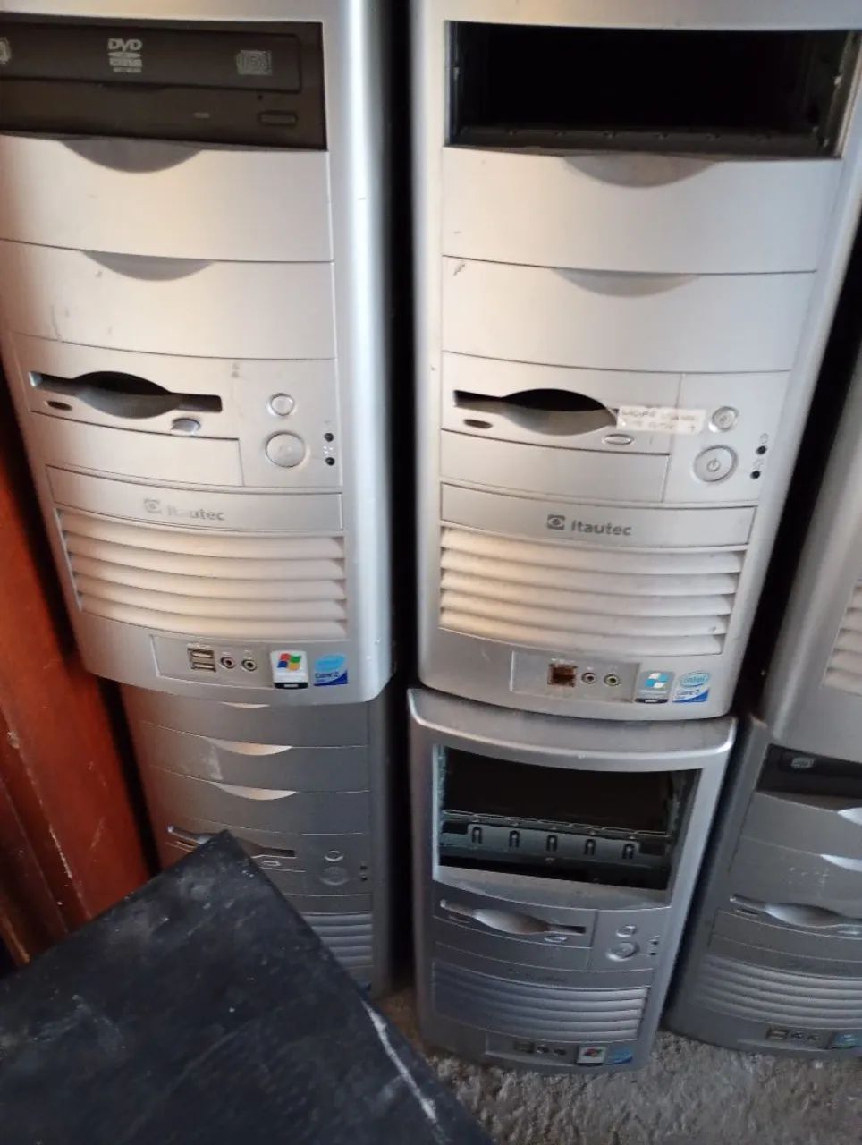 Lote gabinetes sem placa + fonte + floppy diskete + drive cd - Foto 2