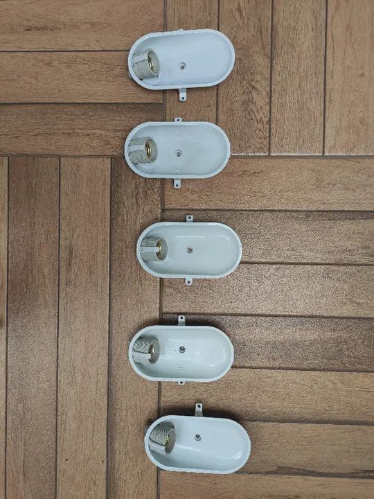 Arandela tartaruga de alumínio Germany na cor branca kit com 05 unidades LEIA O ANUNCIO - Foto 3