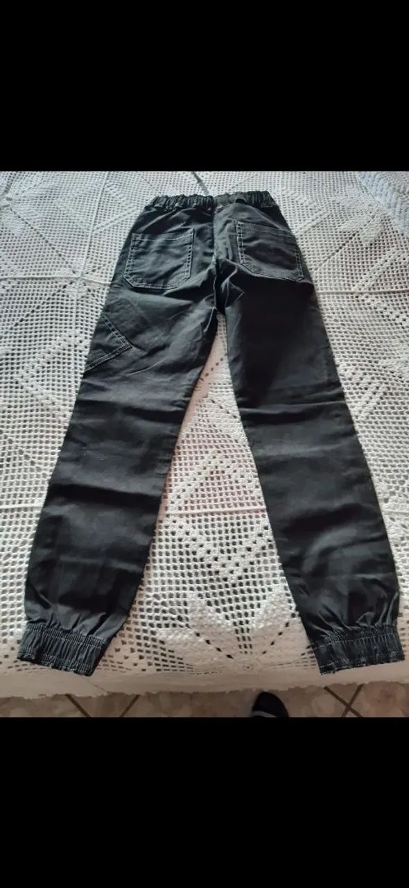 2 e 1 short  Calça Jogger Infantil Preta por  - Foto 2