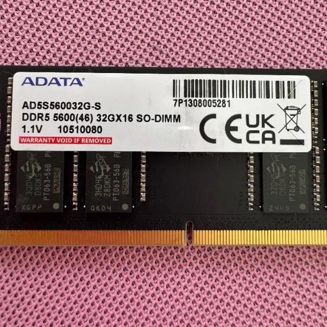 Memoria Ram Sodim 32GB 5600MHz retiradas de um AlienWare sem Uso fiz Upgrade