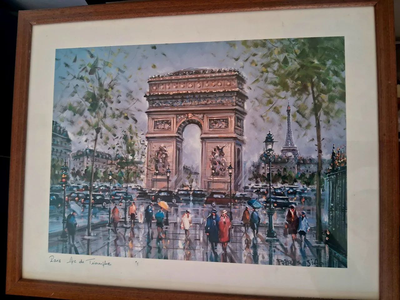 Belo quadro reprodução Arc de Triomphe e Torre Eiffel  - Foto 2