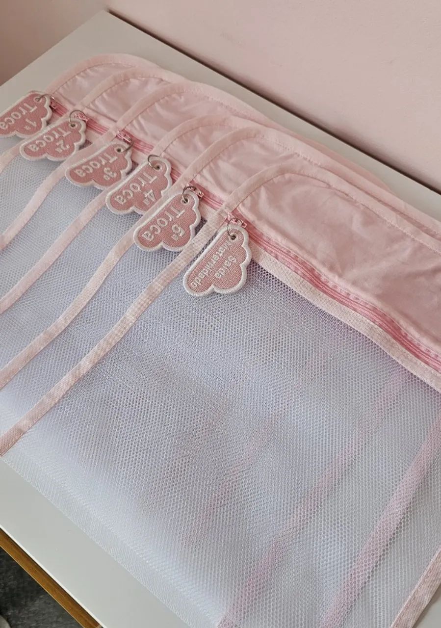Kit trocas de roupa para maternidade rosa - Foto 3