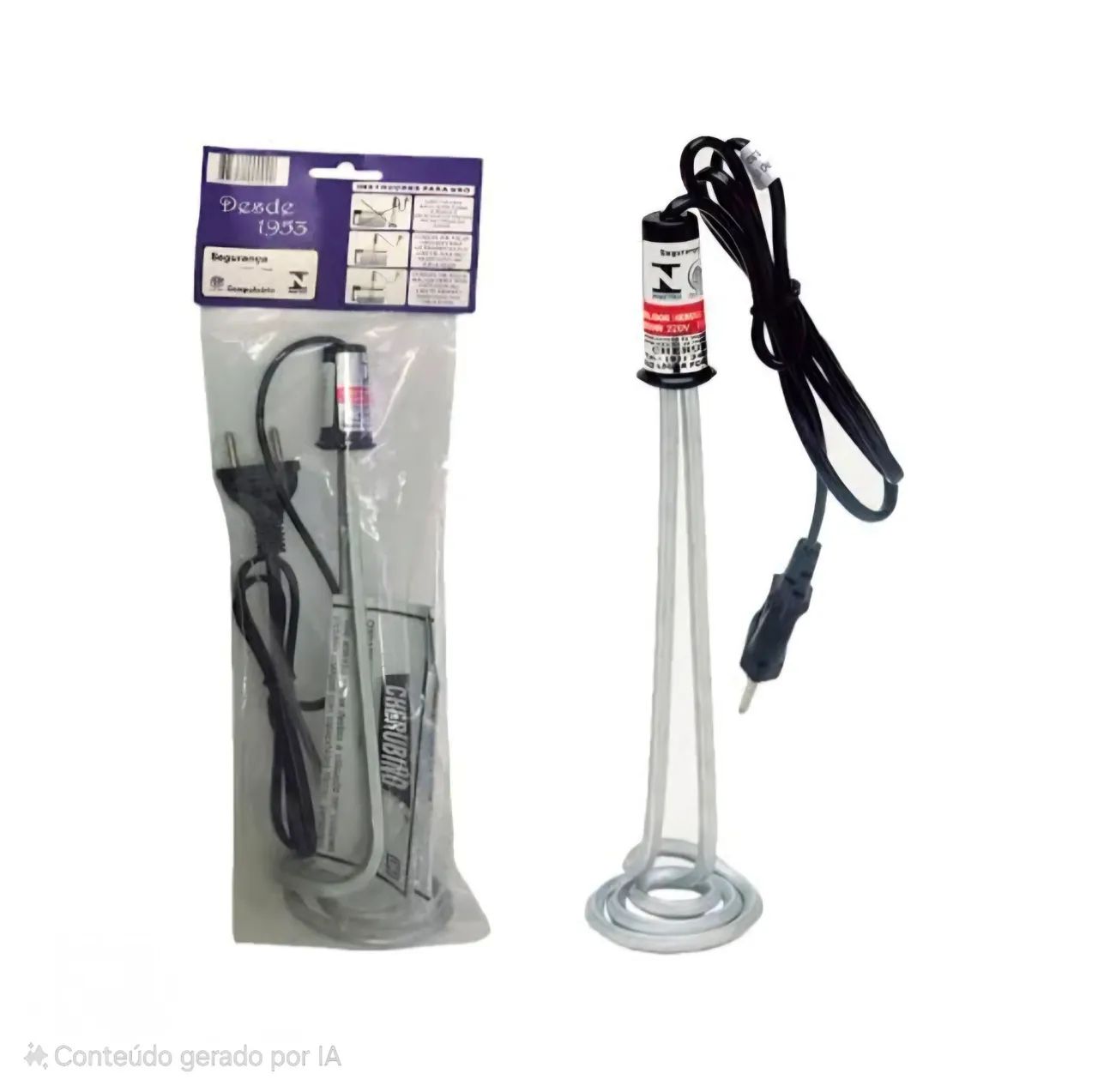 Ebulidor Cherubino 1000W - 127V ou 220V  - Aquecedor de Água- Rabo Quente - Mergulhão NOVO - Foto 4