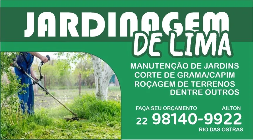 Serviço com roçadeira