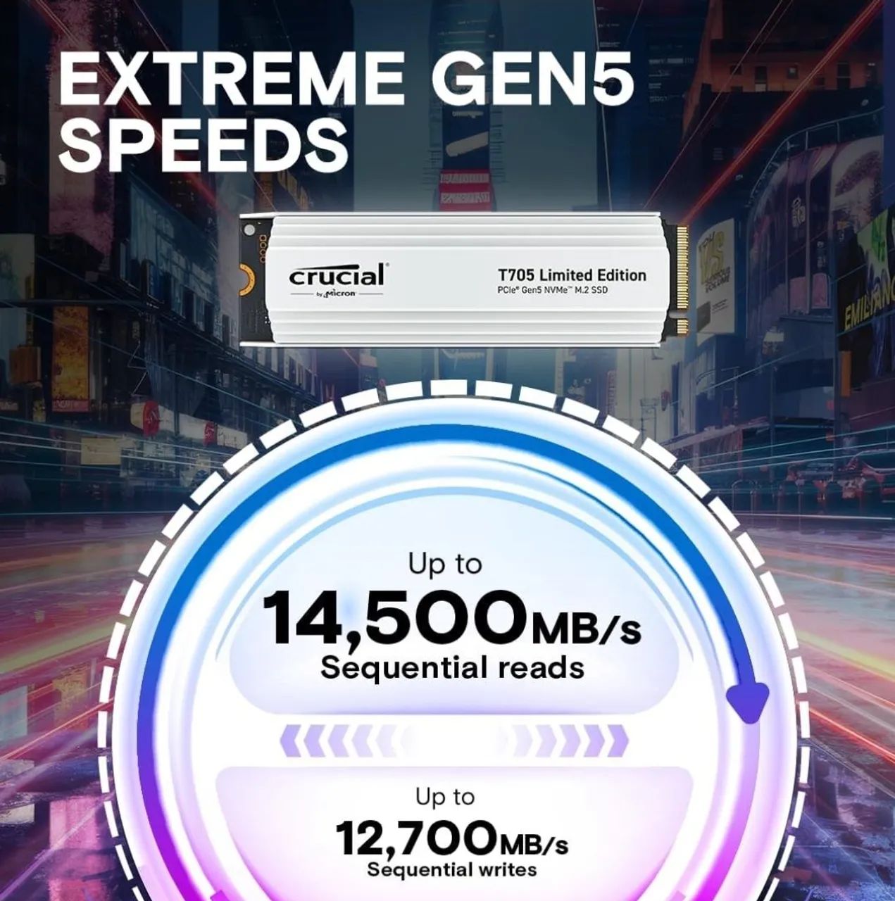 SSD Crucial T705 Limited Edition NVMe M.2 2TB - Foto 2