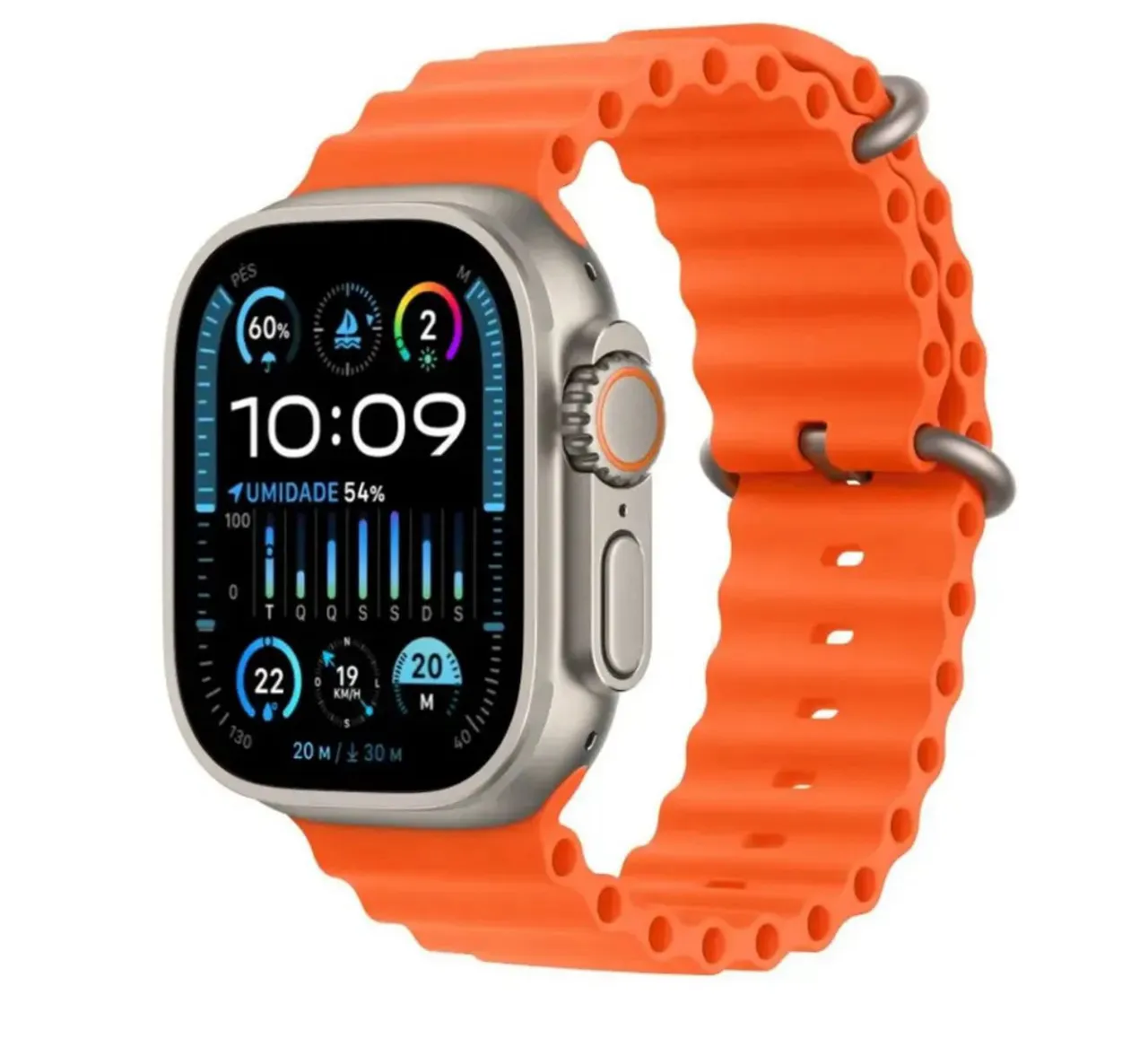 Apple Watch Ultra 2 com pulseira laranja Impecável