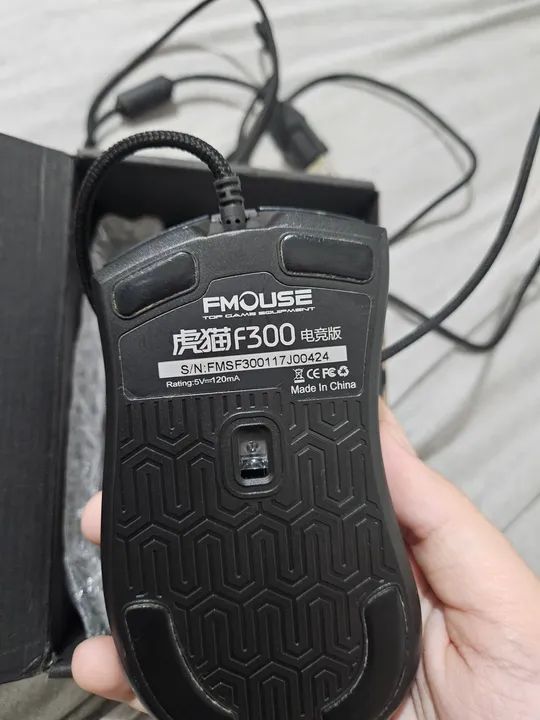 Mouse gamer marca Fmouse F300 com led colorida  - Foto 4