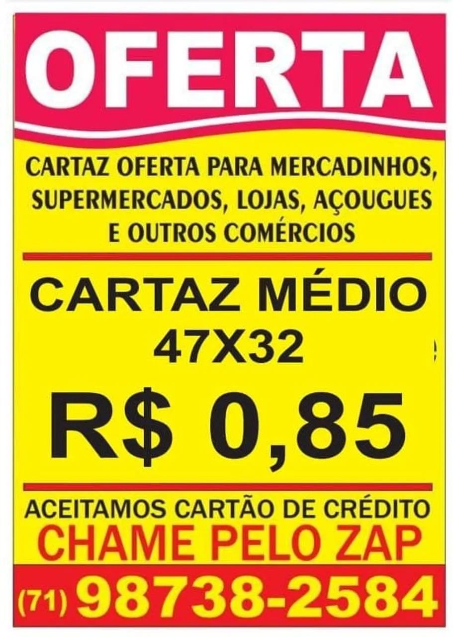 CARTAZ OFERTA AMARELO - Foto 3